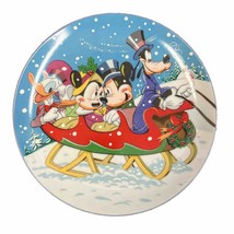 Mickey Mouse Minnie Schmid Disney 1988 Collectors Warm Winter Ride Annual Plate - $8.04