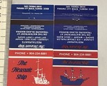 Lot Of 2 Matchbook Covers The Treasure Ship Restaurant Panama City Beach... - $17.82