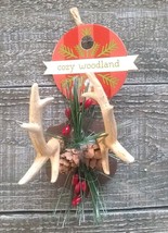 Deer Antler Christmas Tree Ornament Primitive Rustic Cabin Lodge - £12.69 GBP