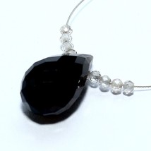 Smoky Quartz Drop Zircon Beads Natural Briolette Loose Gemstone Making Jewelry - £2.35 GBP
