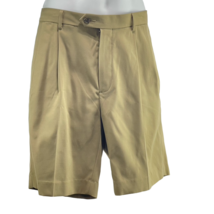 Daniel Cremieux Signature Collection Shorts Tan Pleated Bermuda Men&#39;s Si... - £11.50 GBP