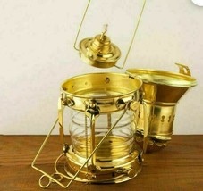 Oil Lantern Lamp Brass Lantern Vintage Home Decorative &amp; Working Pirates  - £76.10 GBP