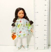 Dressed Girl Lt Blue Flowered Top 03 0027 Caco Flexible Dollhouse Miniature - £20.77 GBP