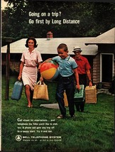 1964 Bell Telephone System Vintage Print Ad women boy beachball a9 - $24.11