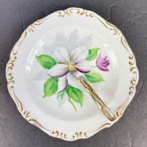 Nappy Plate Candy Trinket Dish Floral Rossetti Chicago By Sango Japan Round 6&quot; - £8.62 GBP