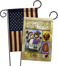 Thankful Pilgrims - Impressions Decorative USA Vintage - Applique Garden... - $30.97