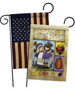 Thankful Pilgrims - Impressions Decorative USA Vintage - Applique Garden... - £24.75 GBP