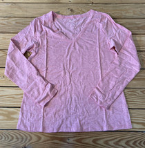 Candace Cameron Bure NWOT Women’s V Neck Long Sleeve Knit Top Size XS Pink AY - £12.31 GBP