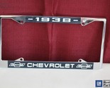 1938 Chevy Chevrolet GM Licensed Front Rear Chrome License Plate Holder ... - £1,548.03 GBP