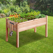 VEVOR Wooden Raised Garden Bed Planter Box 47.2x22.8x30&quot; Flower Vegetable Herb - £123.77 GBP
