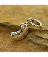 Sterling Silver Bean Charm - Food Charm - Tiny 14x5mm - $20.63 CAD