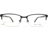 Helium Eyeglasses Frames 4419 SATIN BLACK Rectangular Half Rim 53-18-140 - $65.23