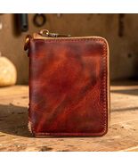 Handmade Vertical Leather Wallet, Unisex Short Wallet, Top Grain Cowhide... - $65.00