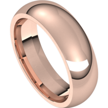 Authenticity Guarantee 
14K Rose Gold 6MM Half Round Comfort Fit Wedding Band - £766.58 GBP+