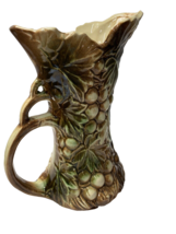 McCoy Pottery Pitcher Grapes and Leaves Brown/Green - £11.38 GBP