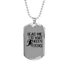 To What Needs Fixing Woodworker Dog Tag Stainless Steel or 18k Gold W 24&quot; - £37.49 GBP+