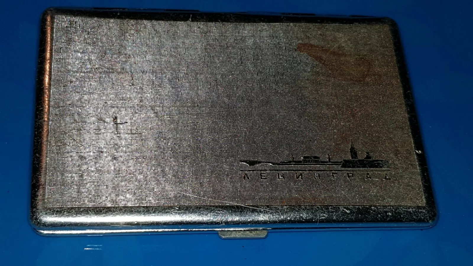 Portsigar Soviet Russian Leningrad Metal Box Cigarette Case RARE Vintage + - $320.65 MXN