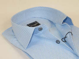 Men's Shirt Hankie By CASILA Turkey Cotton Blend 502100-06 Blue Dots image 4