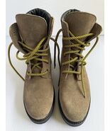 La Canadienne Women’s Size 9 Tan Taupe Suede Lace Up Combat Hiking Boots - $178.19