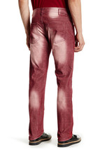 X-Ray Men&#39;s Distressed Boot Cut Corduroy stretch Jeans RED Size 36/30 NEW - £22.78 GBP