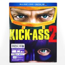 Kick-Ass 2 (Blu-ray/DVD, 2013, Widescreen) Like New w/ Slip !    Jim Carrey - £8.90 GBP