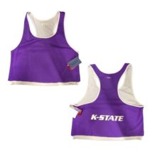 Nuyu Womens Crop Top K-State Purple Racerback Scoop Neck Tank NCAA XL New - £14.93 GBP