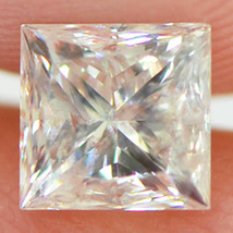 Princess Shape Diamond Loose Certified White F/SI3 Natural Enhanced 0.90 Carat - £548.07 GBP