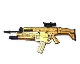 1/6 Scale Custom Gold FN SCAR Assault Rifle US Army FN Herstal Gun Action Figure - £15.81 GBP