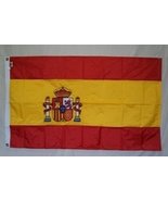 AES 5x8 Embroidered Sewn Spain Solarmax Nylon Flag 5&#39;x8&#39; Banner Grommets - £63.11 GBP