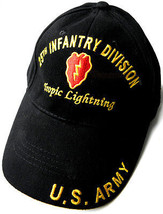 25TH INFANTRY DIVISION TROPIC LIGHTNING ARMY DIVISION EMBROIDERED BASEBA... - $11.95