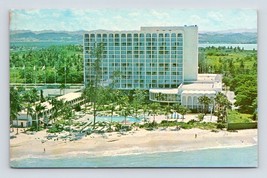 Americana Hotel Spiaggia Vista San Juan Portorico Pr Cromo Cartolina B14 - £2.37 GBP