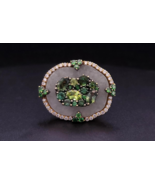 Judith Ripka large Oasis Ring with green Jade in 18K yellow Gold - $9,448.13 CAD