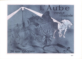 HENRI DE TOULOUSE-LAUTREC L&#39; Aube revue illustree 10.5&quot; x 14.5&quot; Lithogra... - $163.35