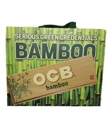 Cardboard Tote Shopping Bag OCB Bamboo 6x13x16 inch Green Canvas 6.5&quot; St... - $4.80