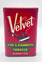 Velvet Pipe &amp; Cigarette Tobacco, Empty Vintage 1.5 oz Tin for Your Collection - $12.55