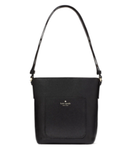 New Kate Spade Elsie Bucket Bag Pebbled Leather Black with Dust bag included - £106.22 GBP