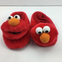 Sox Tab Elmo Slippers Socks Soft Shoes Sesame Street Red Kids L 9-10 - £19.97 GBP