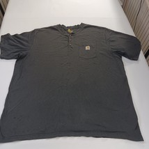 Carhartt K84 BLK Men's Black Cotton Pocket Short Sleeve Henley Shirt Sz 3XL Tall image 13