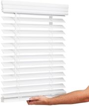 Lotus &amp; Windoware Cordless, 2 Inch Faux Wood Blind, 34.5" W x 60" L Brig... - $39.89