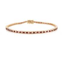 18K Gold Ruby Diamond Tennis Bracelet - £2,780.94 GBP