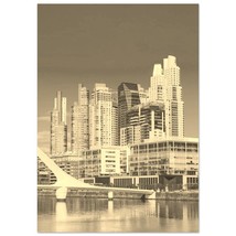 Vintage Buenos Aires Argentina Cityscape Travel Poster Print Wall Art | Retro Bu - $19.99