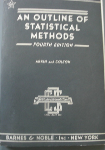 .  College Outline Series, An Outline of Statistical Methods, Fourth Edi... - $25.00