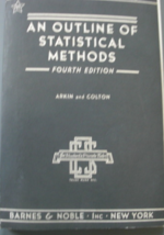 .  College Outline Series, An Outline of Statistical Methods, Fourth Edi... - $25.00