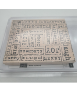 Stampin Up Word By Word Background Giggle Bliss Etc Rubber Stamp Junk Jo... - $12.99