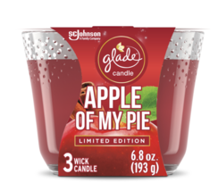 Glade 3-Wick Scented Glass Candle, Apple of My Pie, 6.8 Oz. - £10.22 GBP