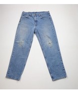 Vintage Carhartt Mens 36x32 Distressed Relaxed Fit Denim Jeans Blue Cotton - £47.13 GBP