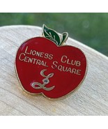 Lion Club Lapel Pin Lioness Club Central Square Apple 1&quot; - $28.43 CAD