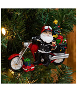 Santa Riding Motorcycle Ornament - $236.76 MXN