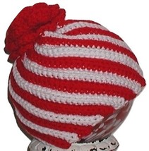 Peppermint Baby Hat, Red And White Stripes Hat, Christmas Toddler Red Wh... - £20.73 GBP