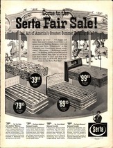 1960 Serta Mattress Fair Summer Bedding Sale Hollywood Ensemble Print Ad d1 - £20.02 GBP